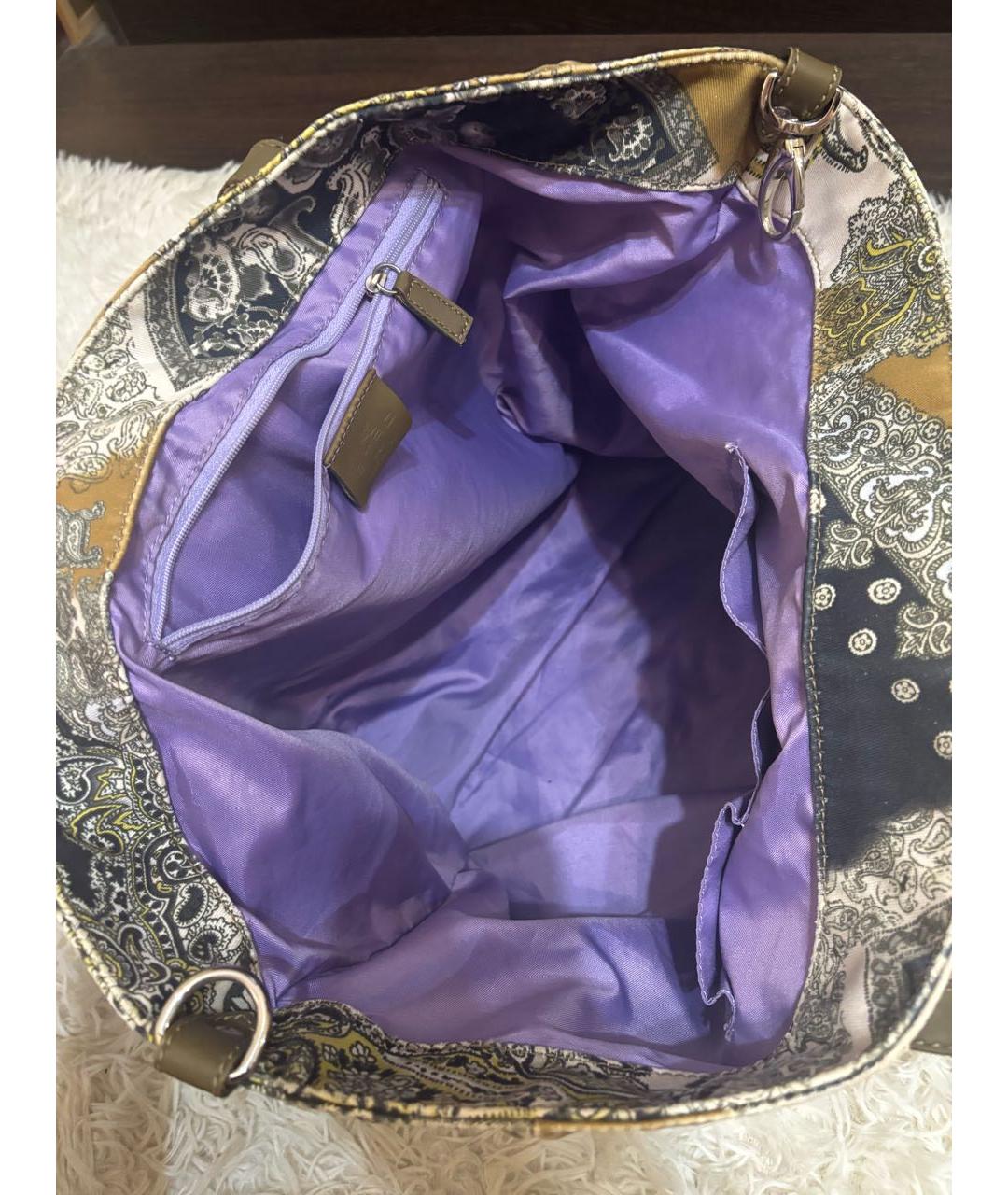 ETRO Мульти хлопковая сумка с короткими ручками, фото 4