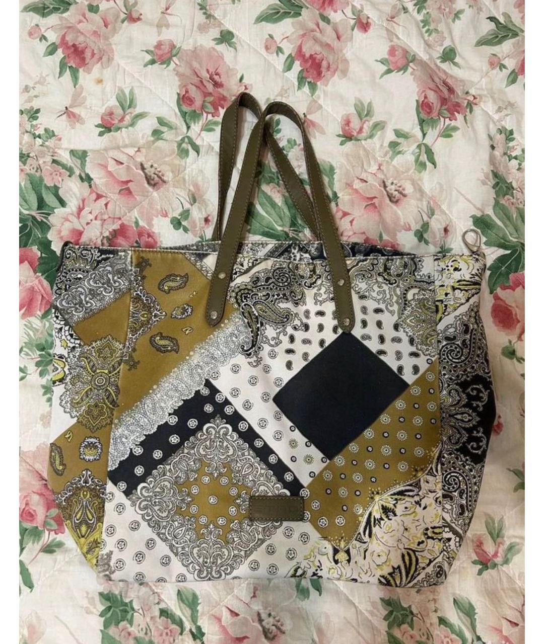 ETRO Мульти хлопковая сумка с короткими ручками, фото 5
