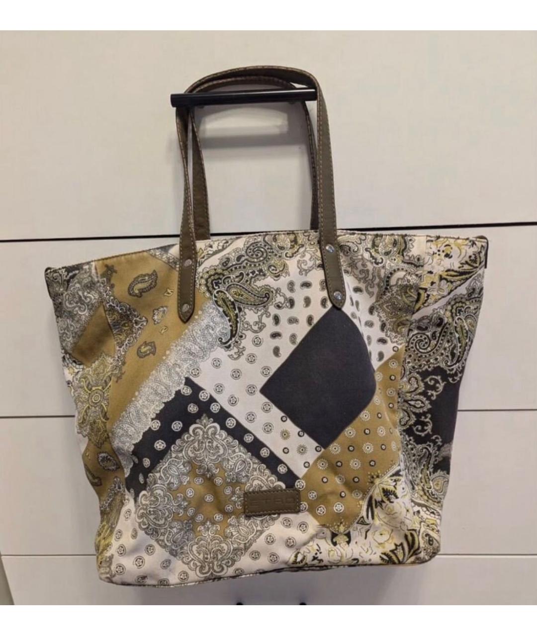 ETRO Мульти хлопковая сумка с короткими ручками, фото 9