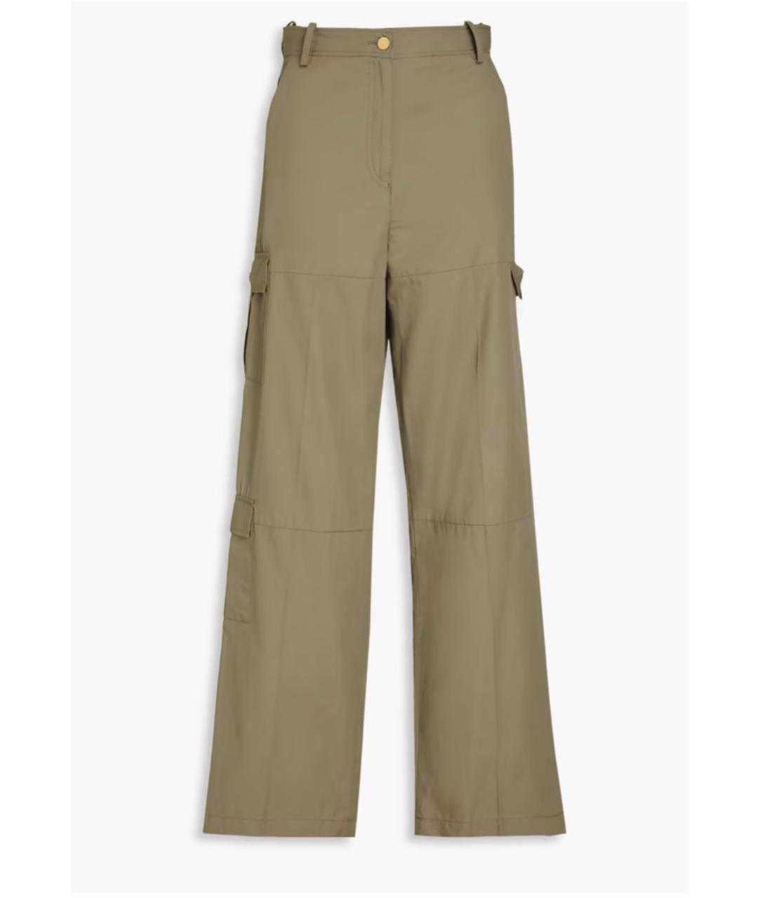 SANDRO Хаки хлопковые брюки широкие, фото 9