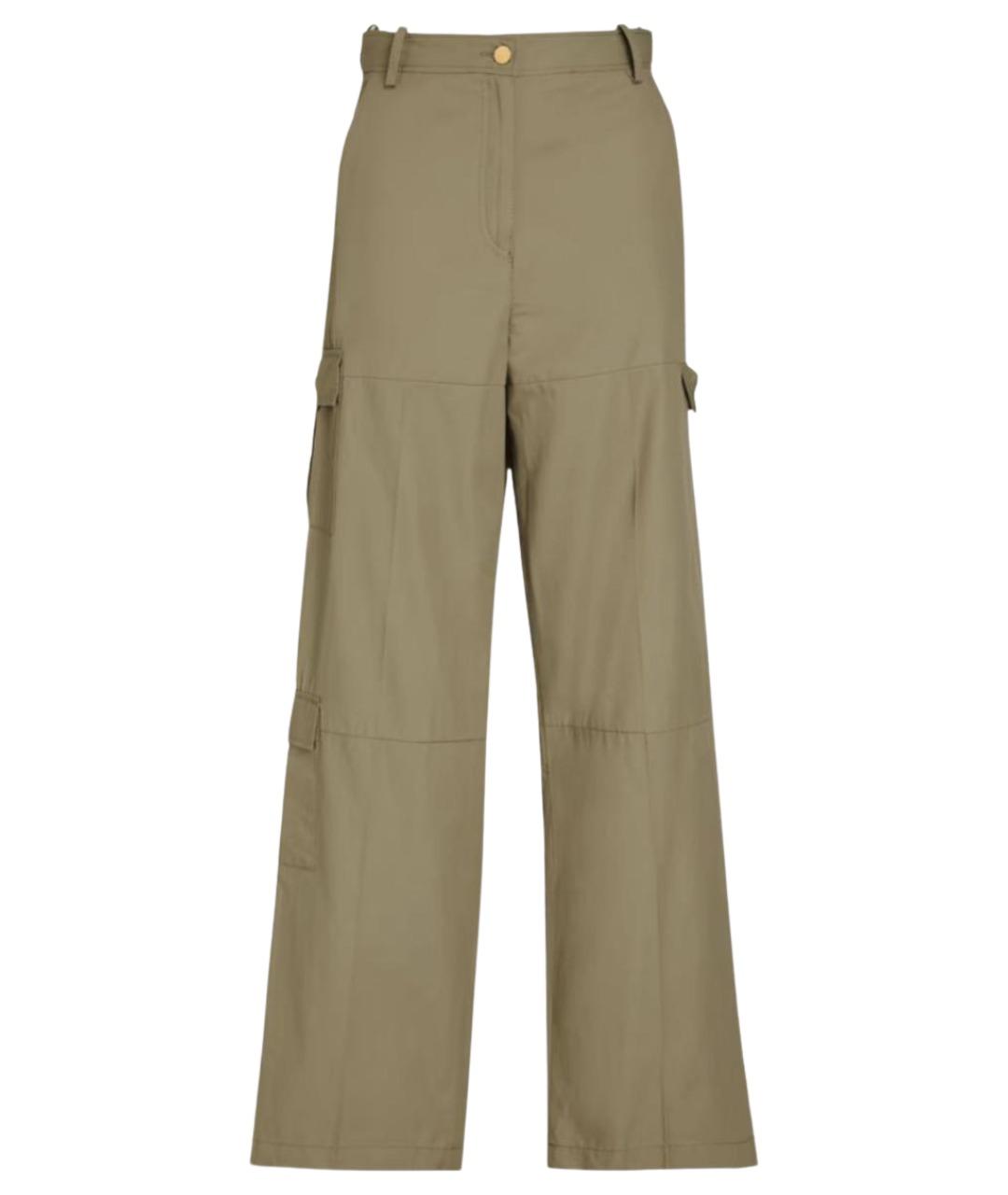 SANDRO Хаки хлопковые брюки широкие, фото 1