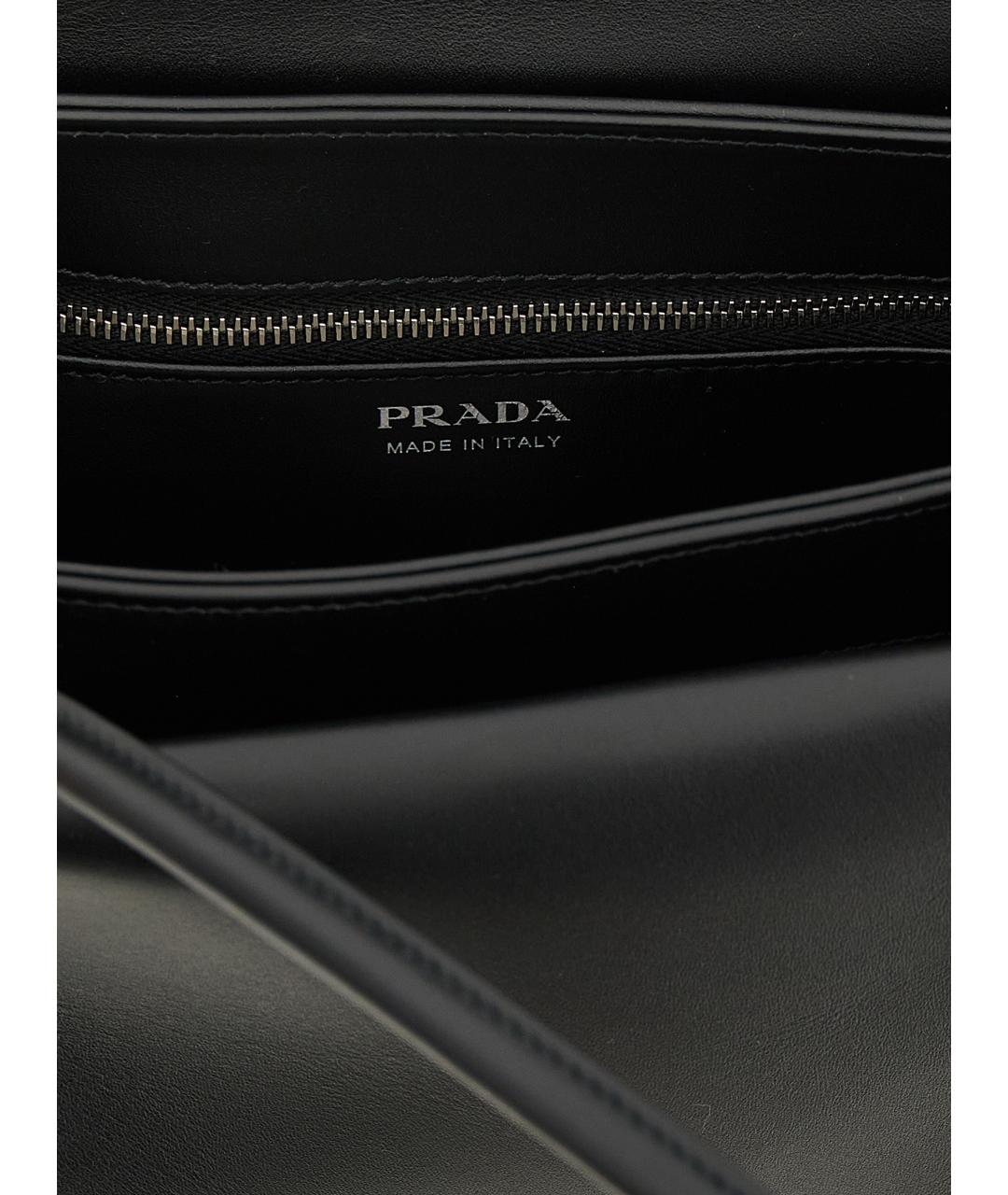PRADA Черная кожаная сумка через плечо, фото 3