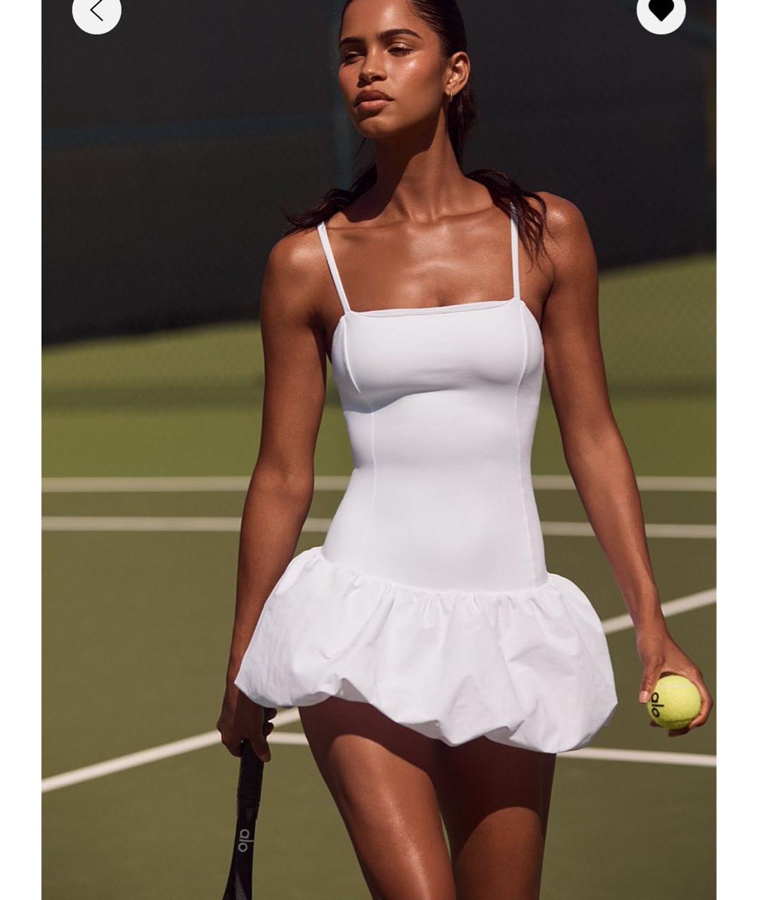 ALO YOGA Белое повседневное платье, фото 2