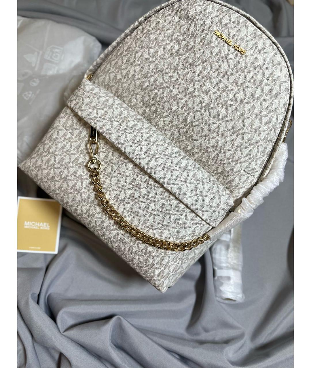 MICHAEL KORS Бежевый рюкзак, фото 7