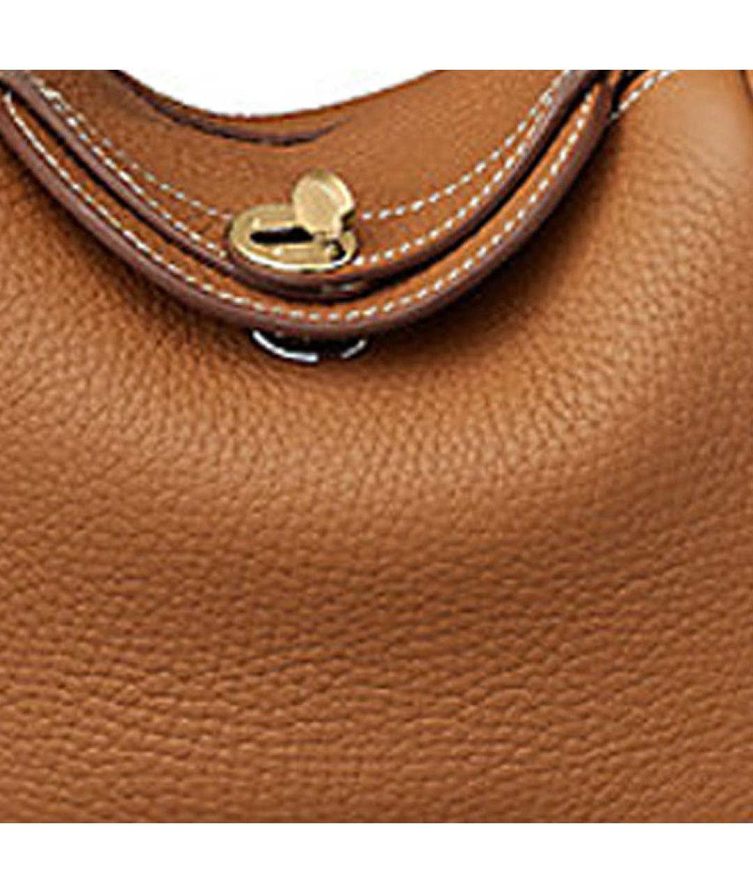 HERMES Коричневая кожаная сумка через плечо, фото 5