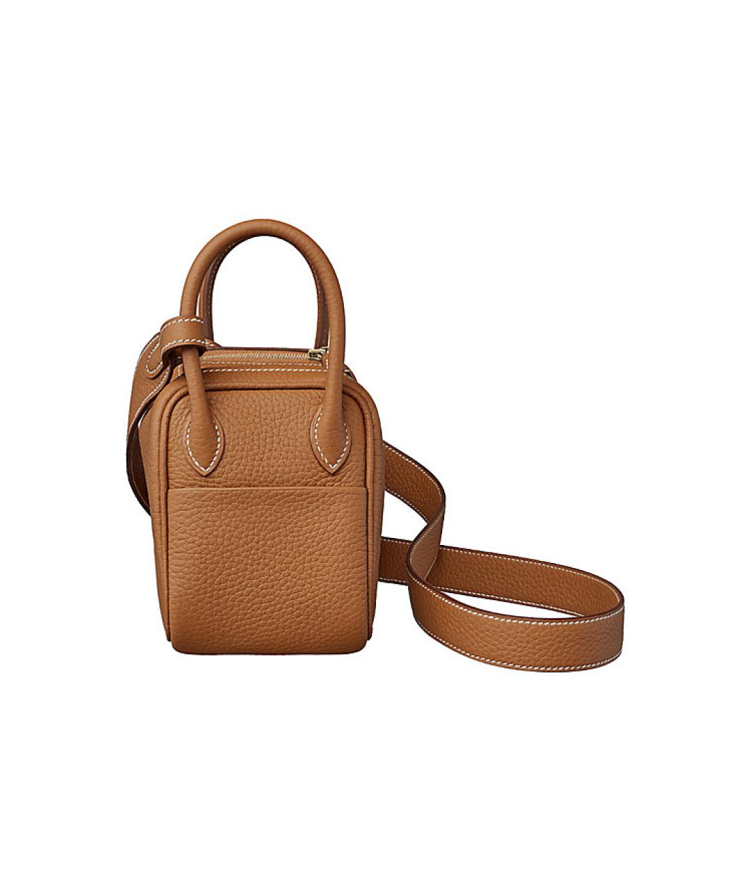 HERMES Коричневая кожаная сумка через плечо, фото 3