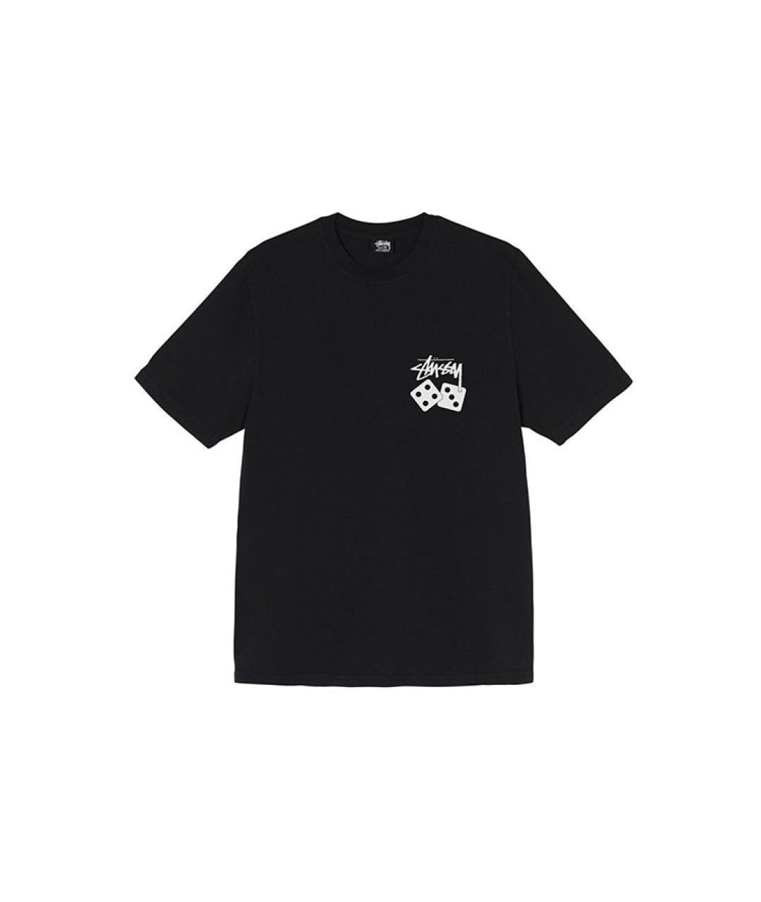 STUSSY Черная футболка, фото 1