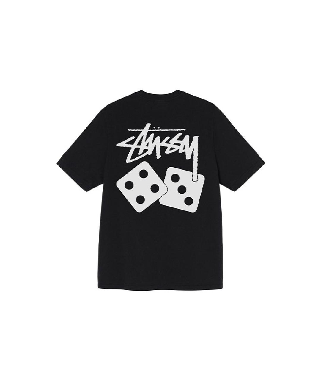 STUSSY Черная футболка, фото 2
