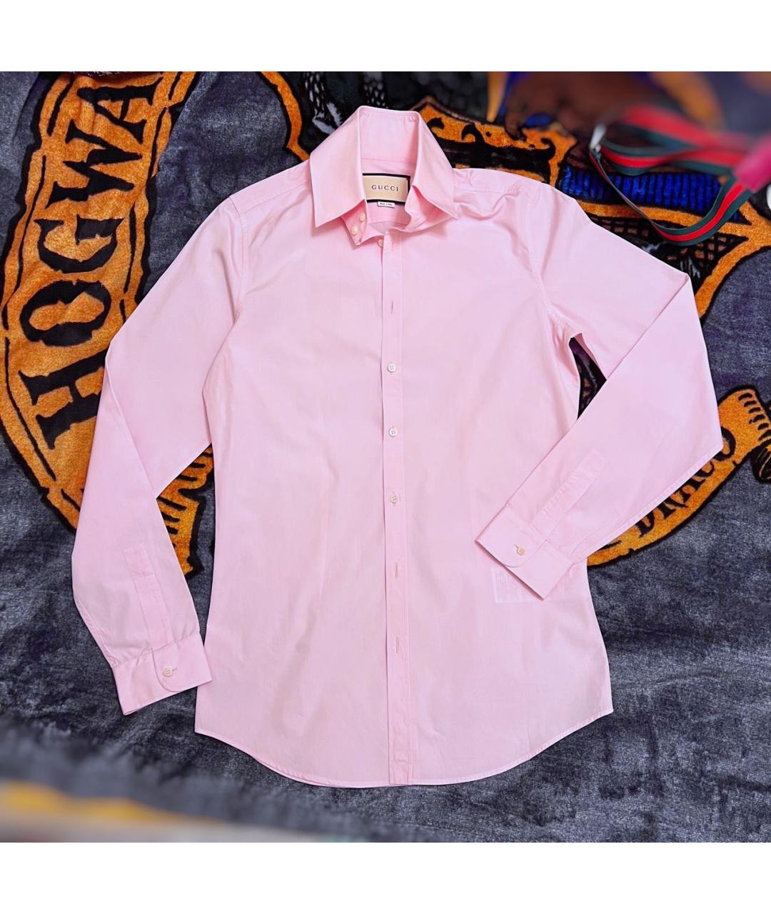 GUCCI Розовая хлопковая кэжуал рубашка, фото 6