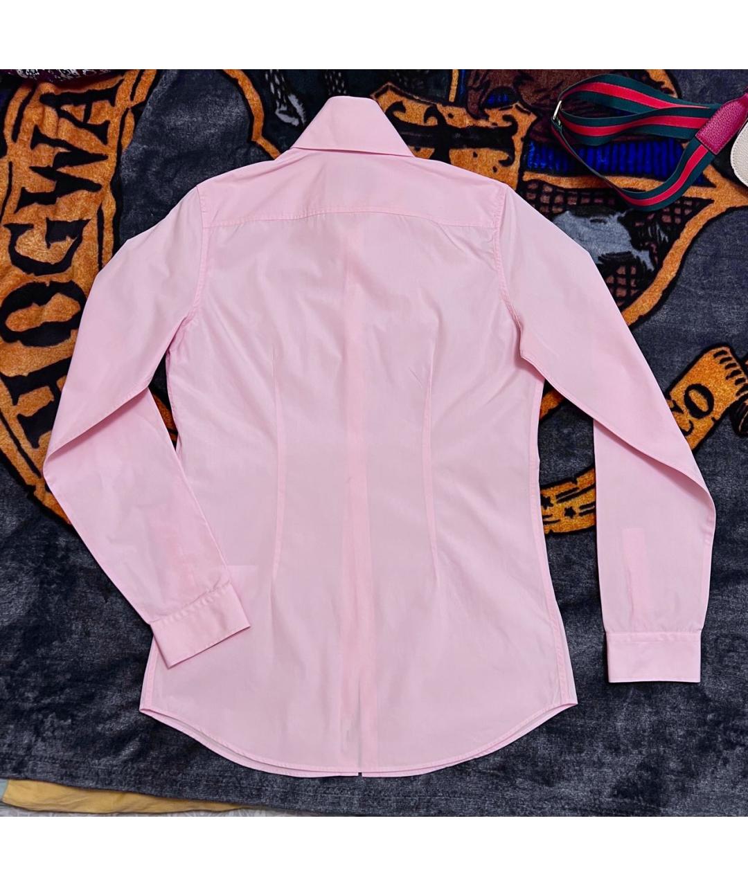 GUCCI Розовая хлопковая кэжуал рубашка, фото 2