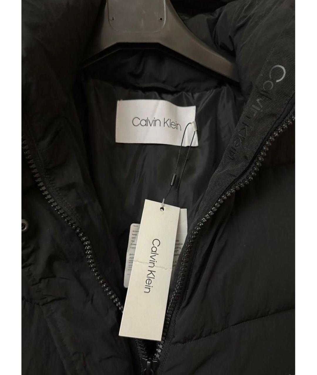 CALVIN KLEIN Черный полиамидовый пуховик, фото 3