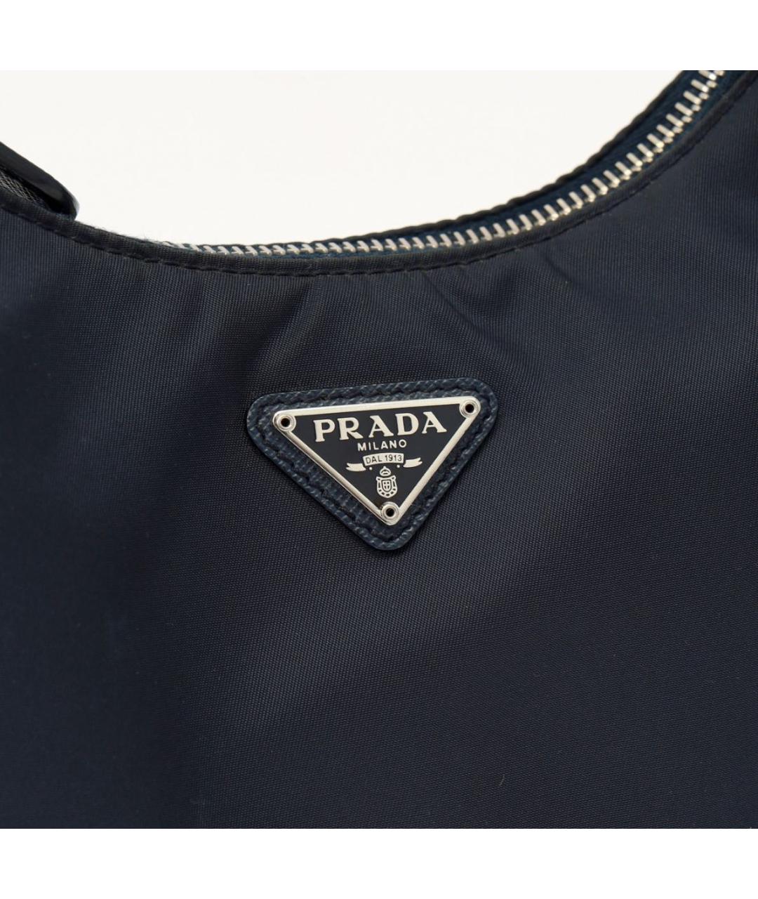 PRADA Темно-синяя тканевая сумка через плечо, фото 6