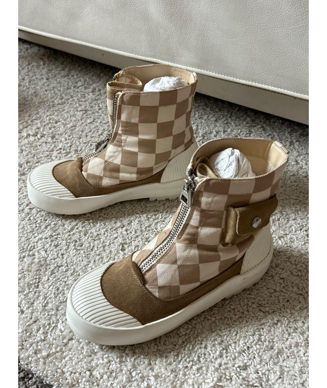 J.W.ANDERSON Бежевые замшевые ботинки, фото 6