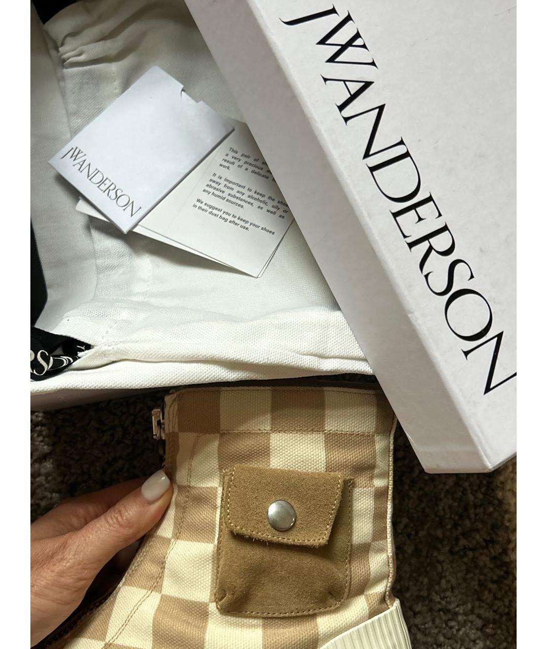 J.W.ANDERSON Бежевые замшевые ботинки, фото 5