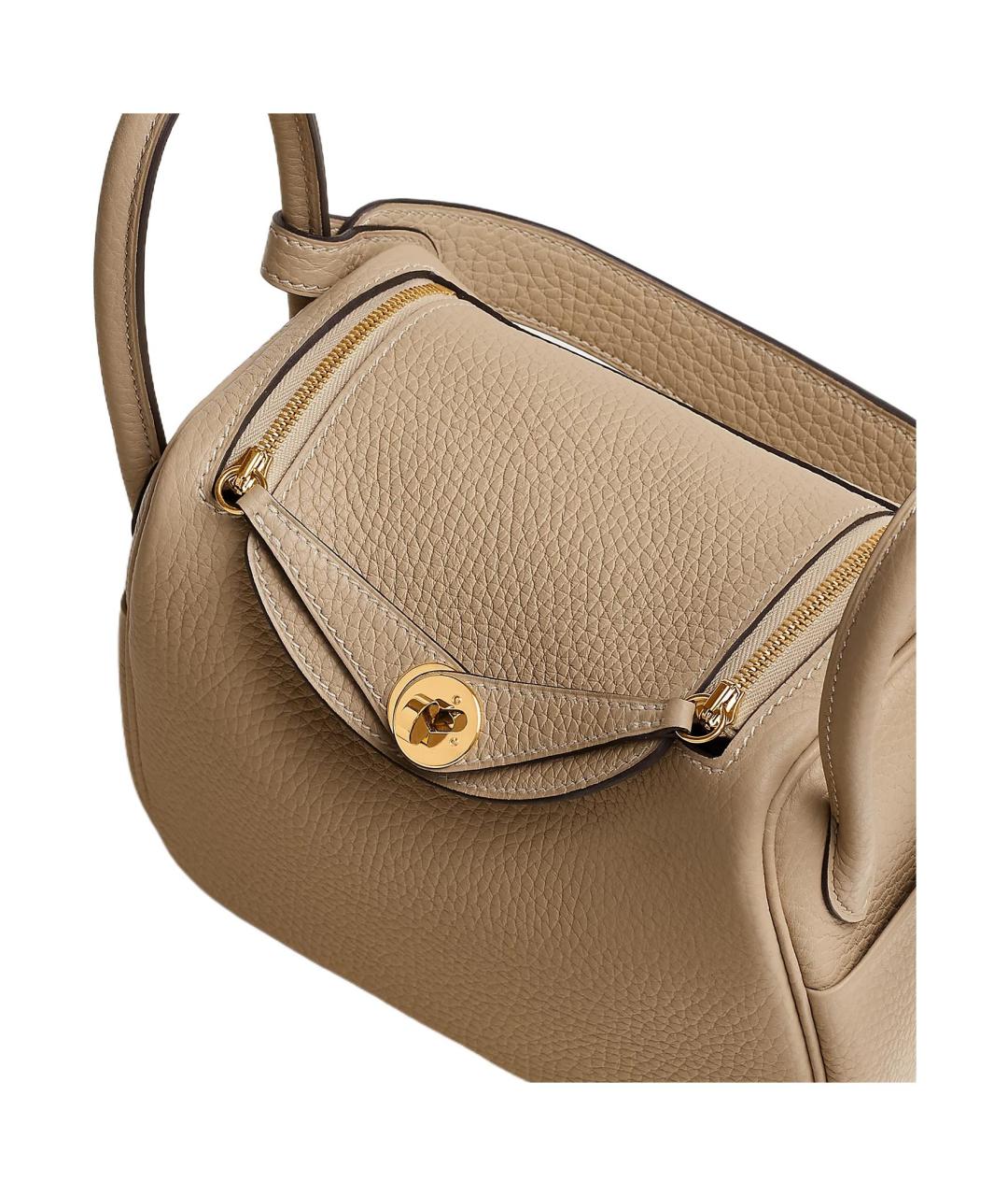 HERMES Коричневая кожаная сумка через плечо, фото 4