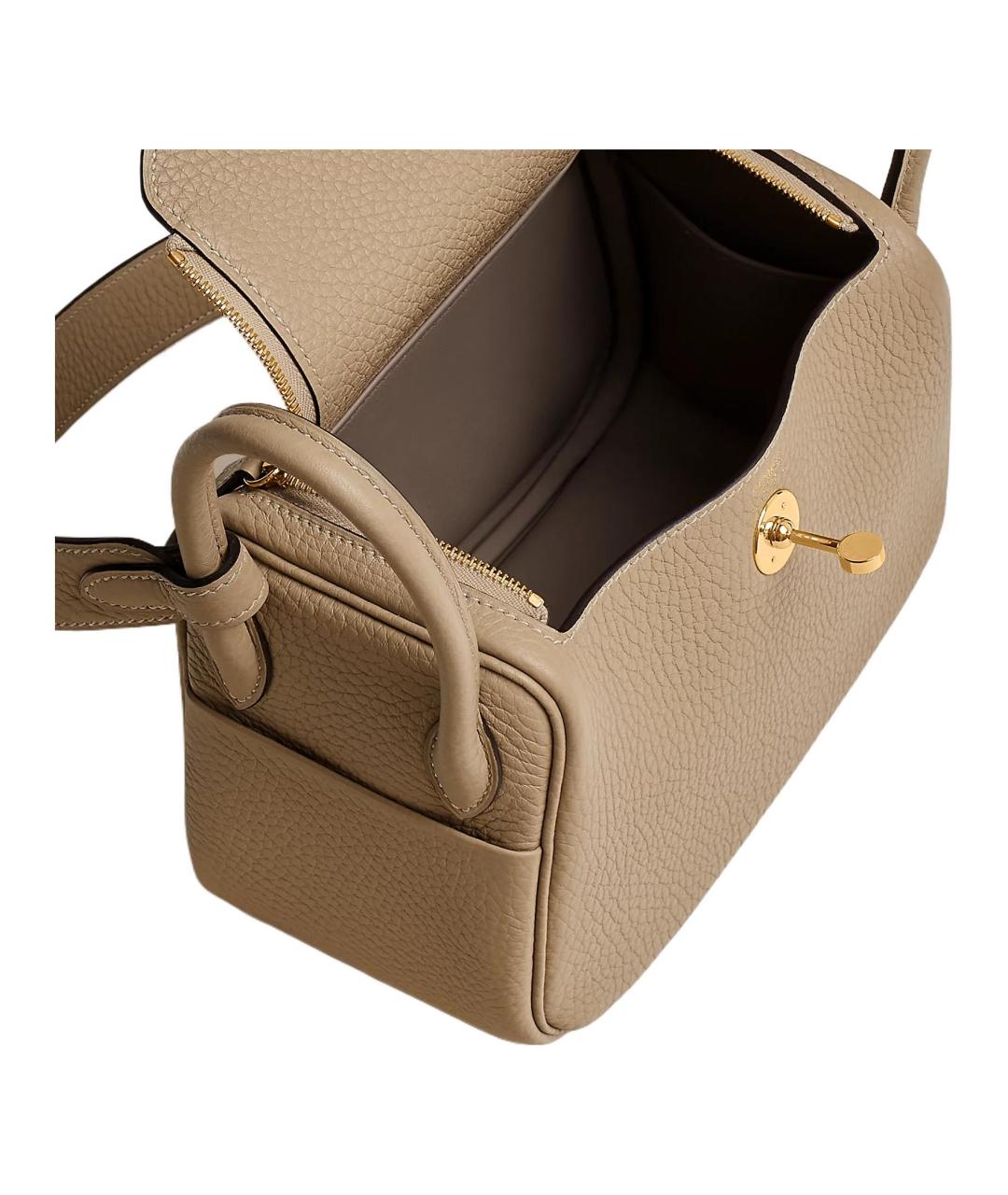 HERMES Коричневая кожаная сумка через плечо, фото 3