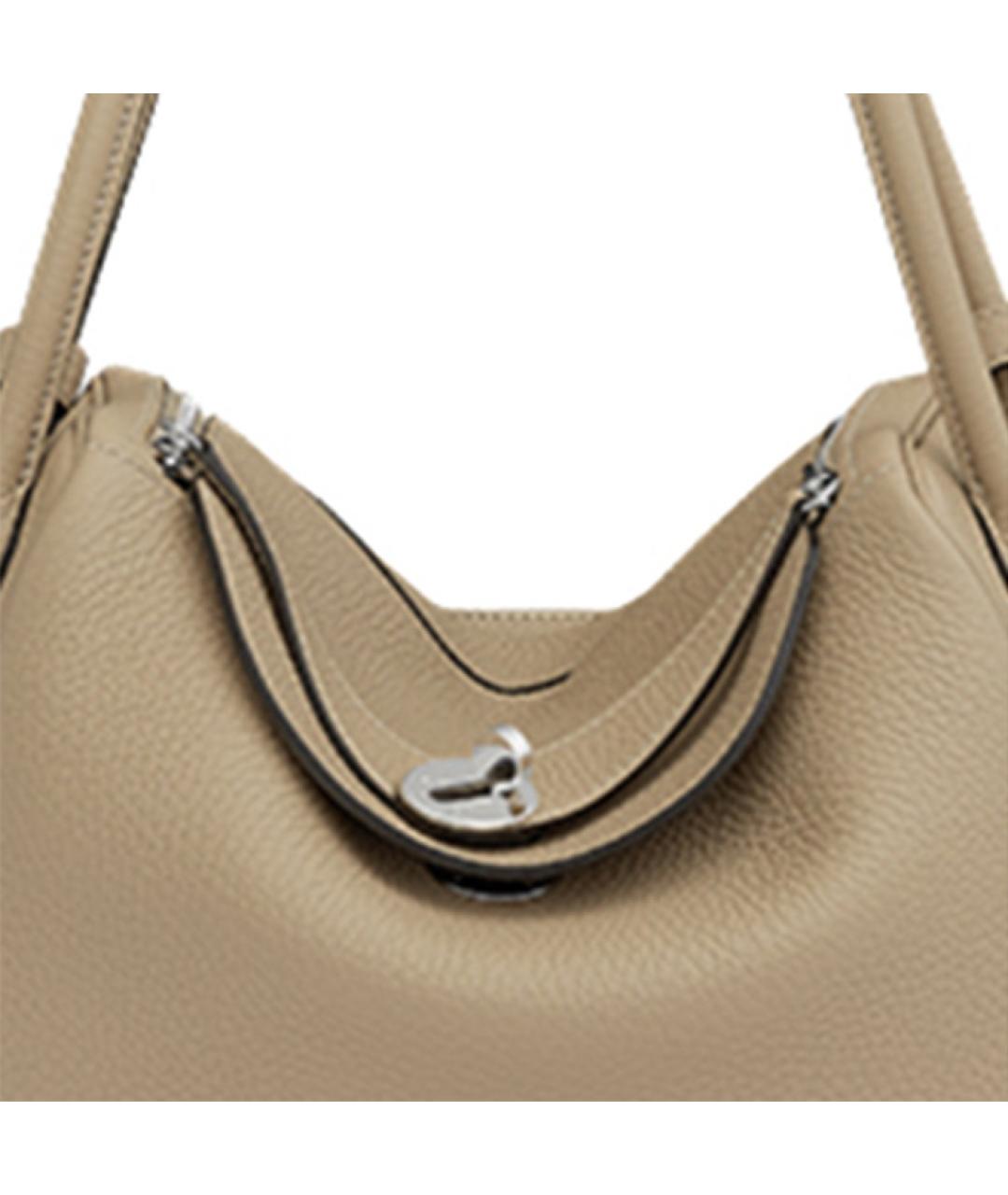 HERMES Коричневая кожаная сумка через плечо, фото 4