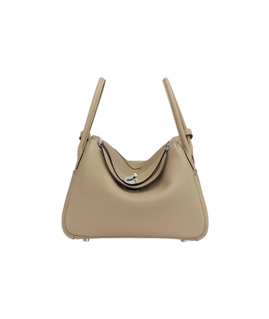 HERMES Коричневая кожаная сумка через плечо, фото 5