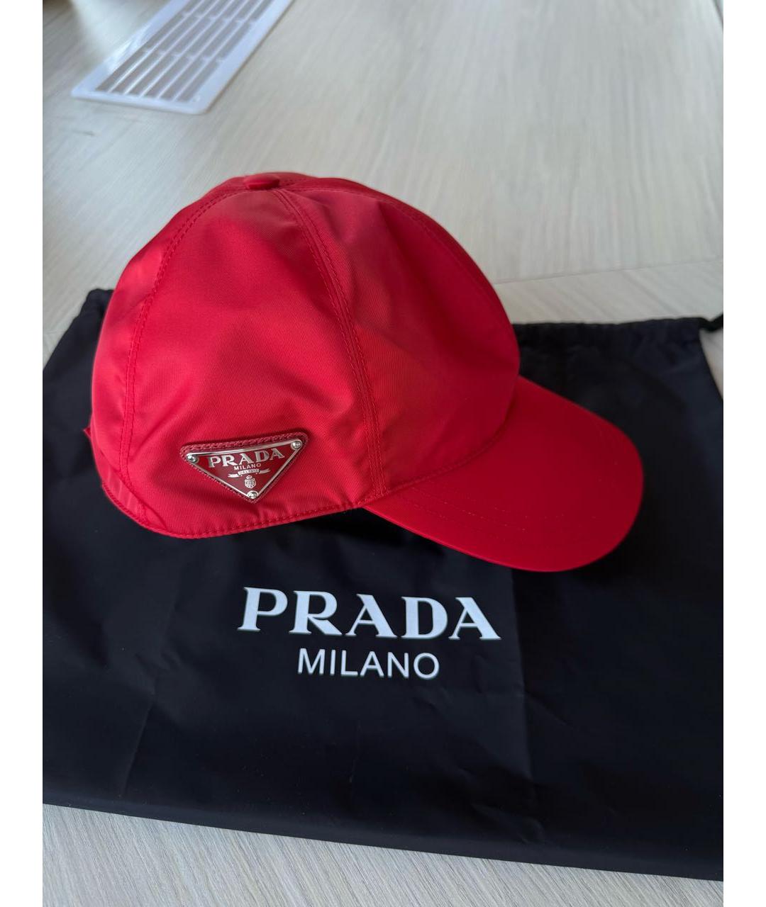 PRADA Красная синтетическая кепка/бейсболка, фото 7