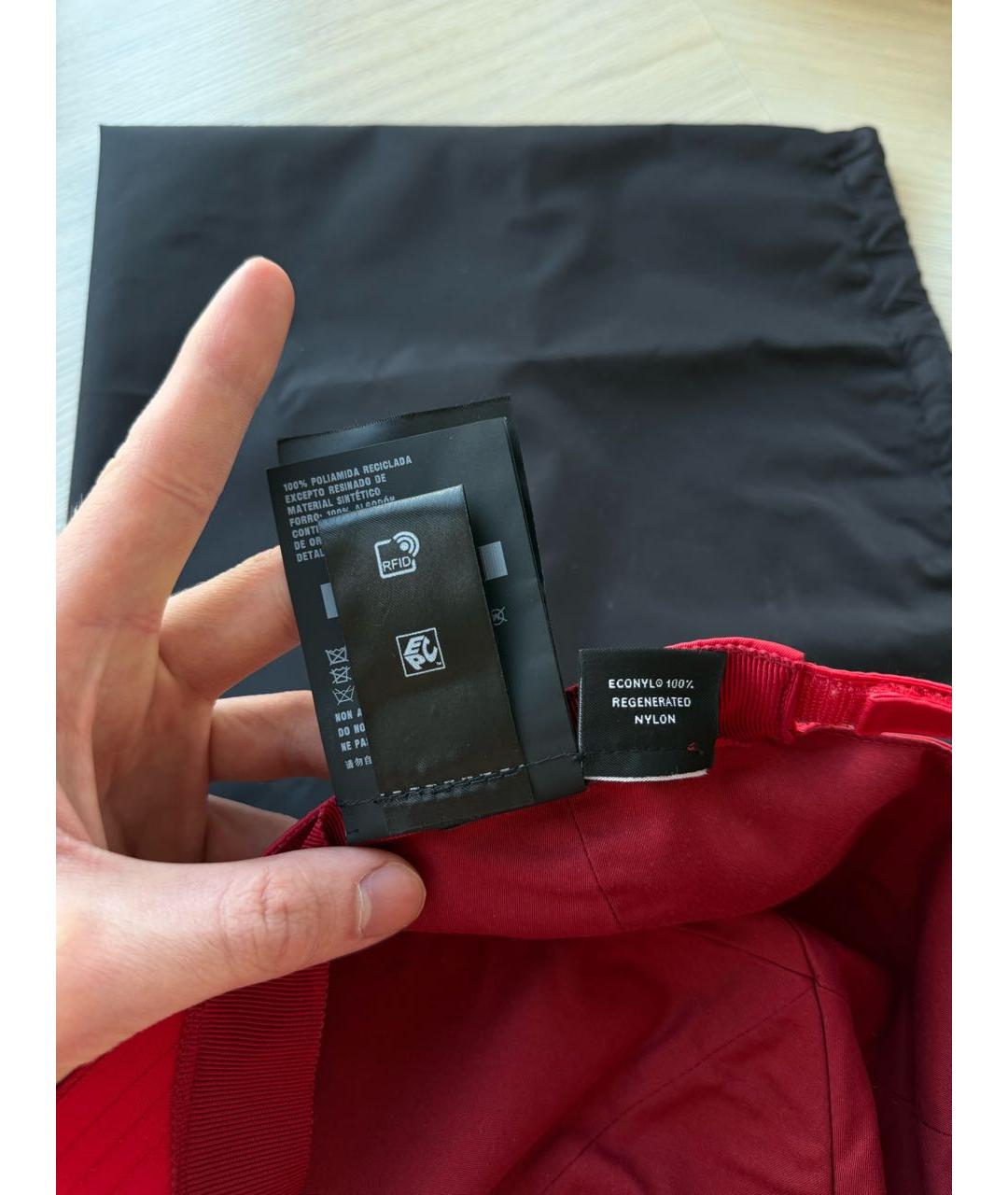 PRADA Красная синтетическая кепка/бейсболка, фото 6