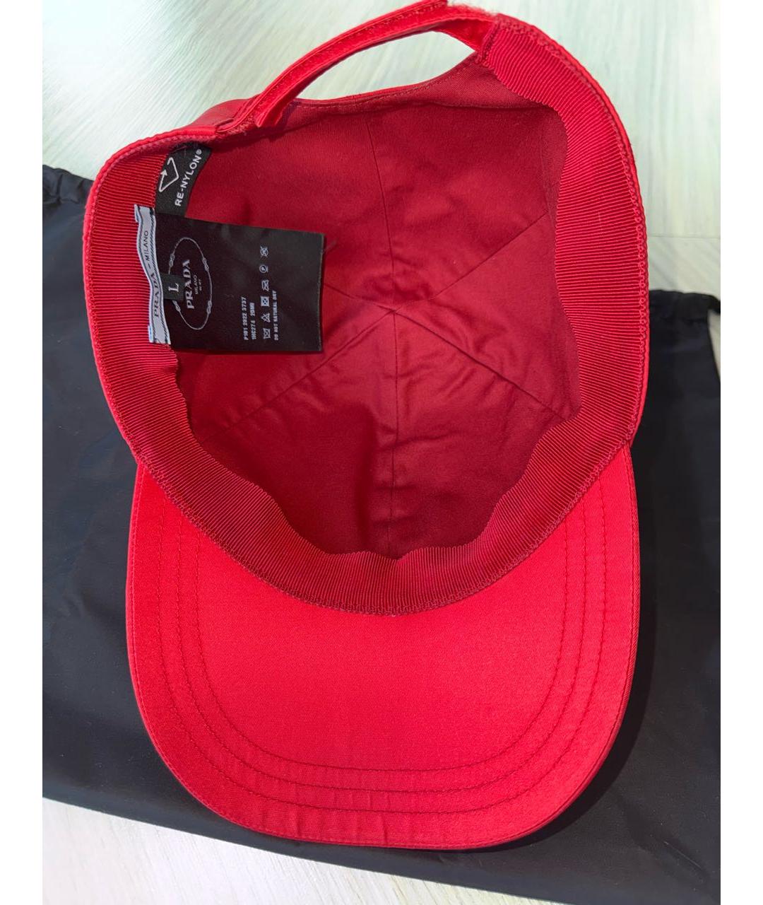PRADA Красная синтетическая кепка/бейсболка, фото 3
