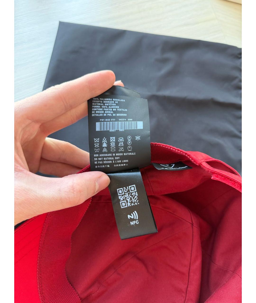 PRADA Красная синтетическая кепка/бейсболка, фото 5