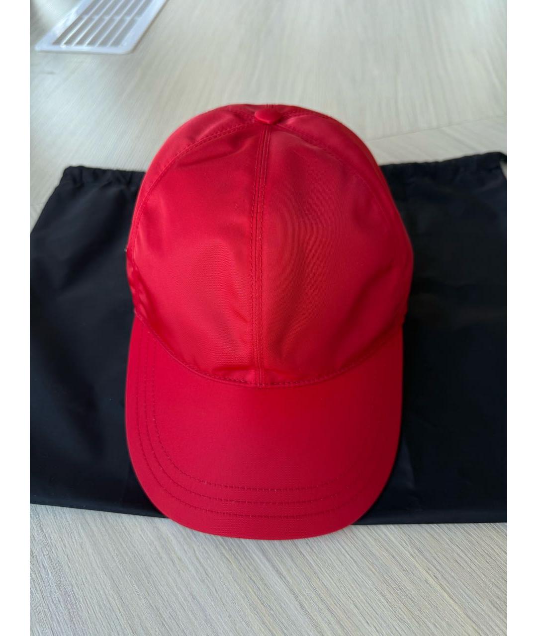 PRADA Красная синтетическая кепка/бейсболка, фото 2