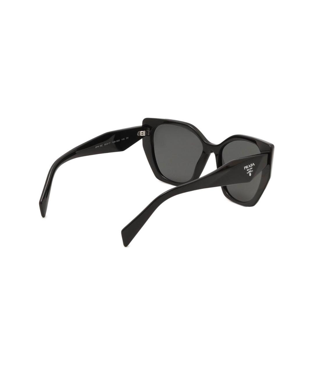 PRADA Черные пластиковые солнцезащитные очки, фото 2
