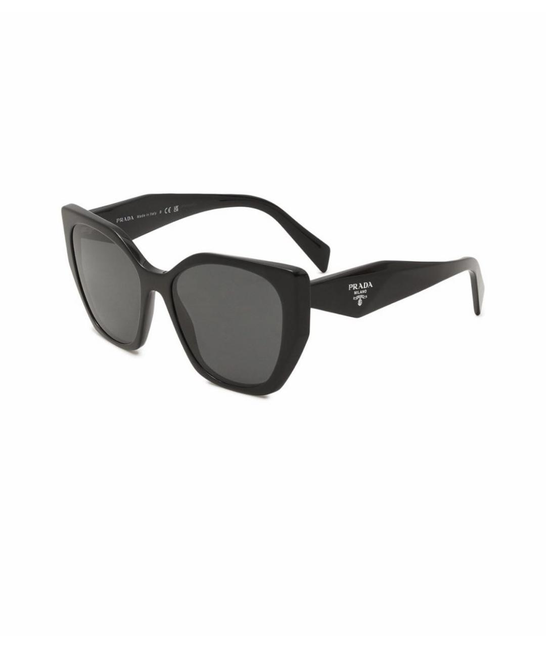 PRADA Черные пластиковые солнцезащитные очки, фото 3