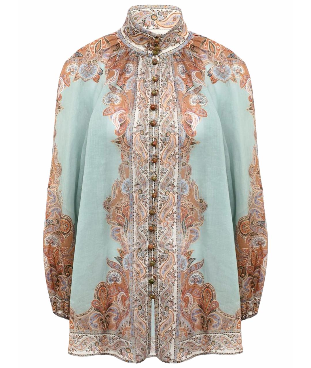 ZIMMERMANN Бирюзовая блузы, фото 1