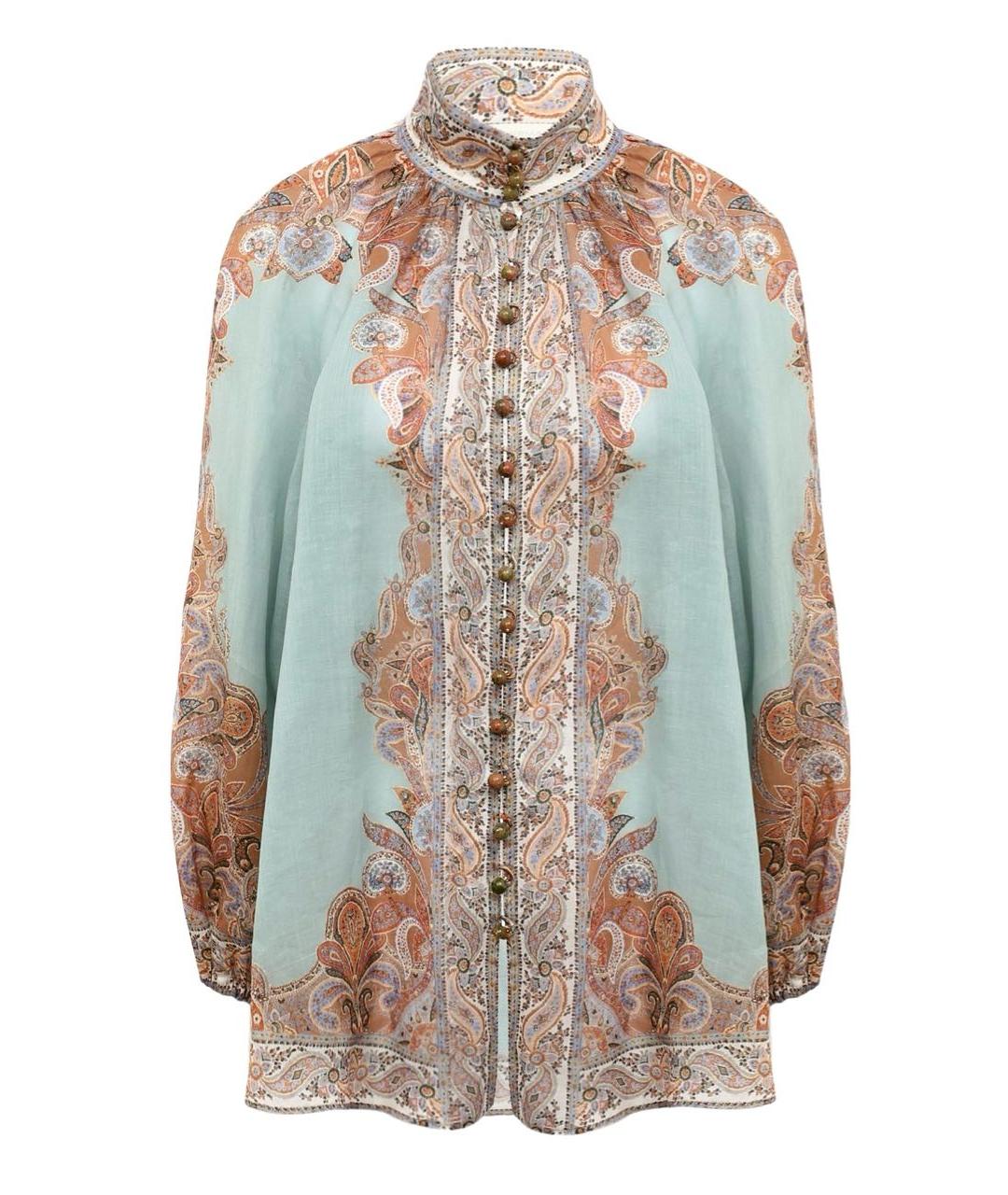 ZIMMERMANN Бирюзовая блузы, фото 9