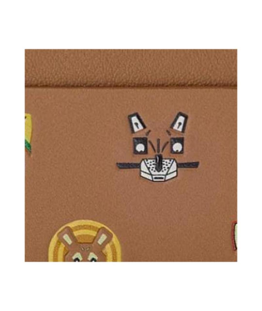 LOEWE Коричневый кожаный кардхолдер, фото 5