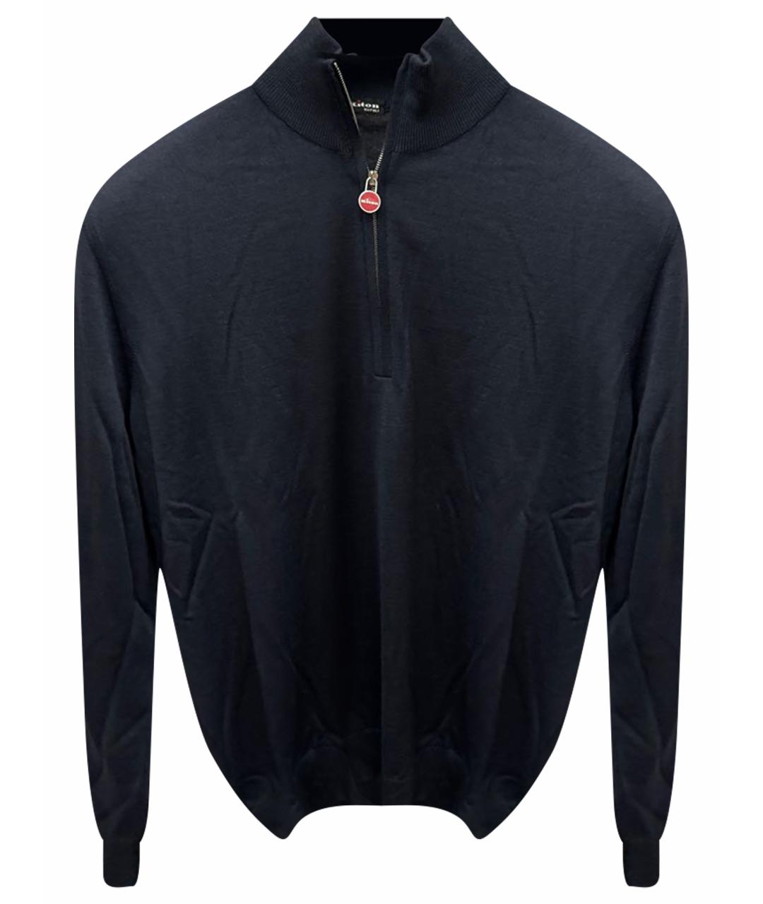 KITON Темно-синий кашемировый джемпер / свитер, фото 1