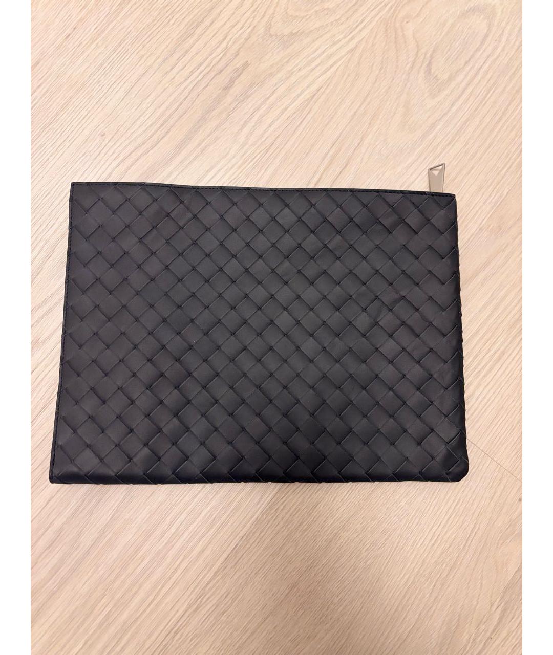 BOTTEGA VENETA Темно-синяя кожаная папка для документов, фото 3