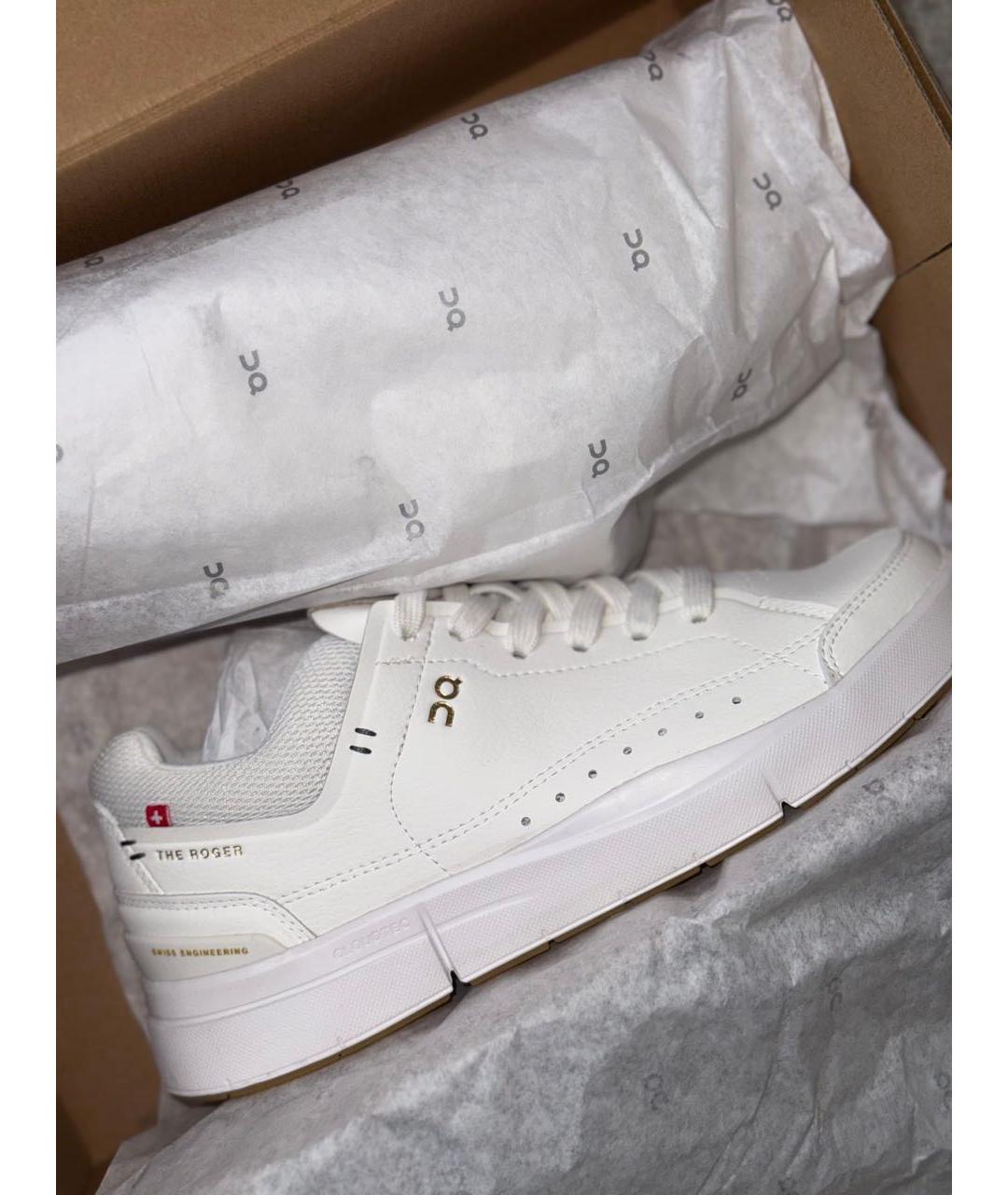 ON Белые кожаные кроссовки, фото 6