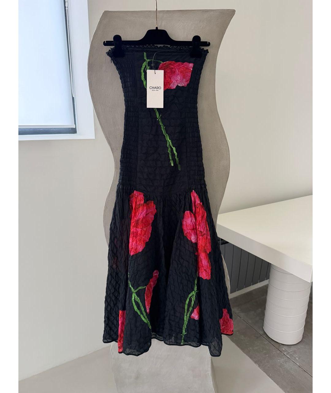 CHARO RUIZ Черное коктейльное платье, фото 5