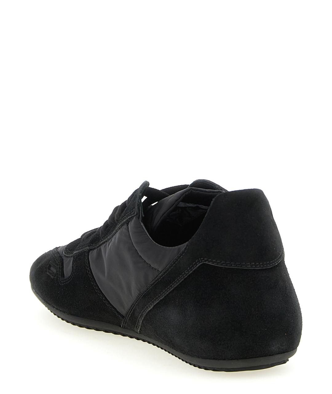 RICK OWENS Черные замшевые низкие кроссовки / кеды, фото 3