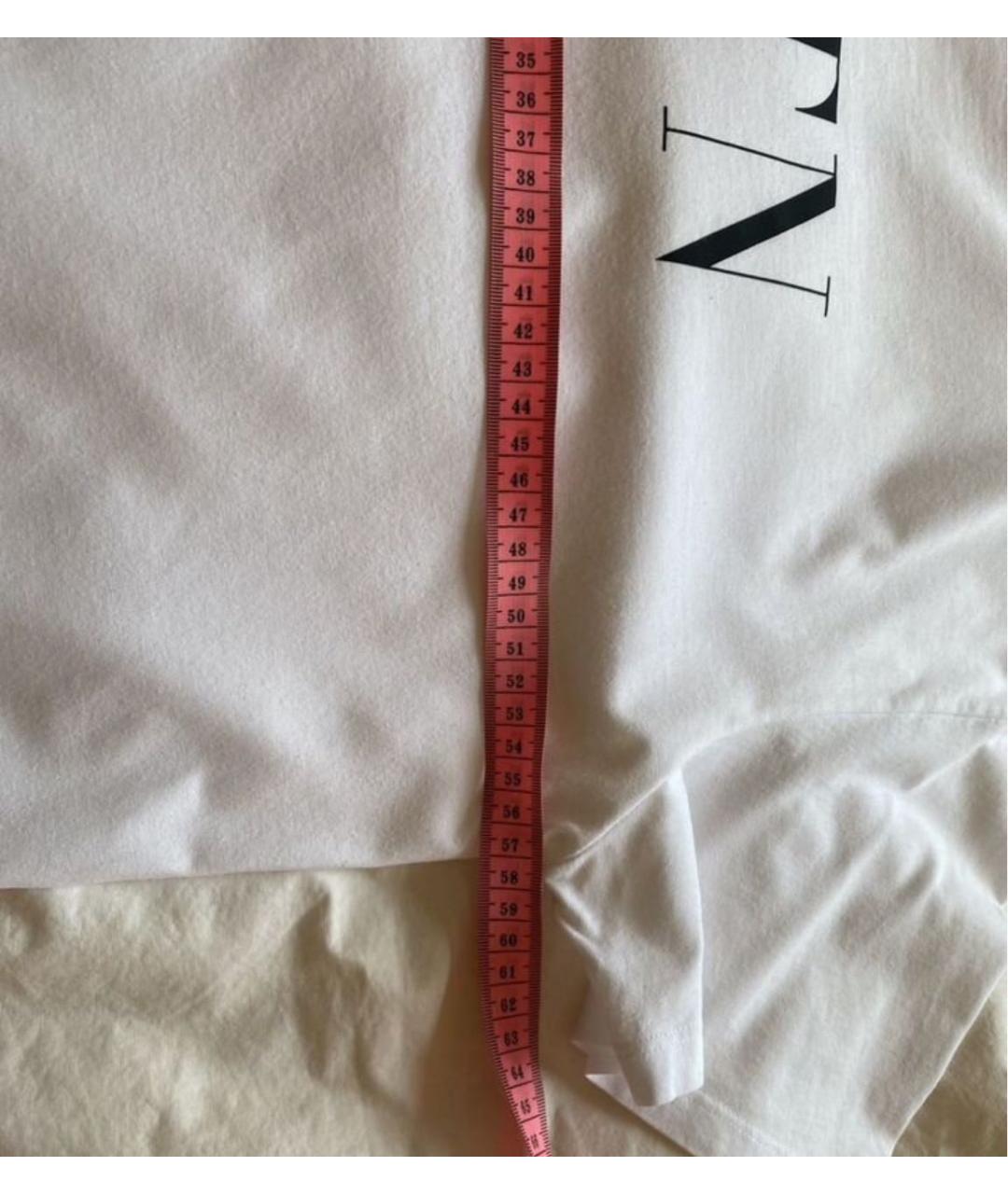 VALENTINO Белая хлопковая футболка, фото 6