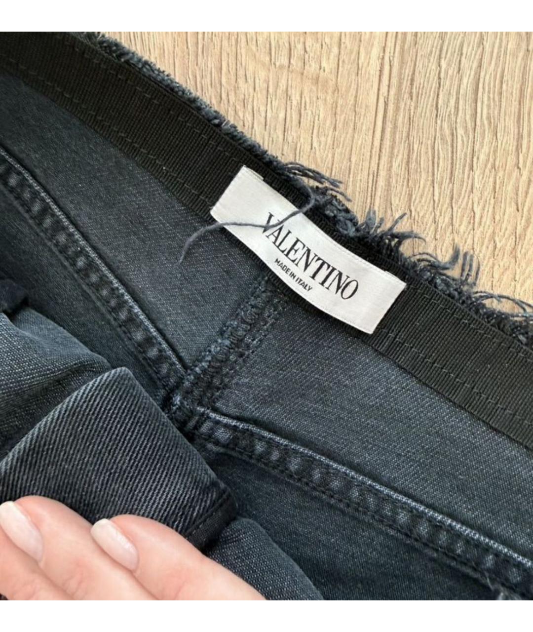 VALENTINO Черные хлопковые шорты, фото 4