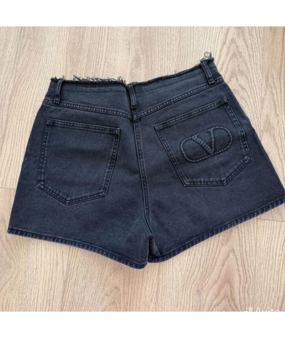 VALENTINO Черные хлопковые шорты, фото 9