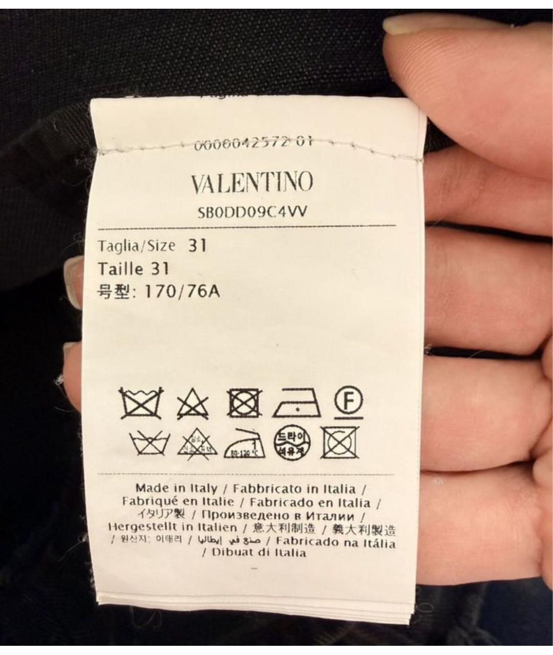 VALENTINO Черные хлопковые шорты, фото 8