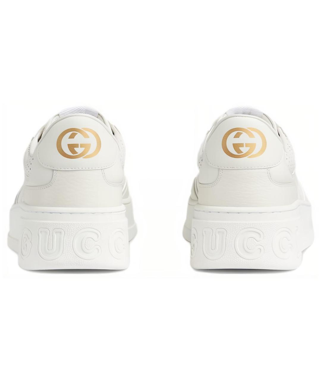 GUCCI Белые низкие кроссовки / кеды, фото 5