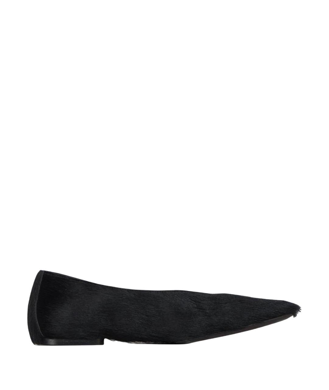 RICK OWENS Черные кожаные балетки, фото 1