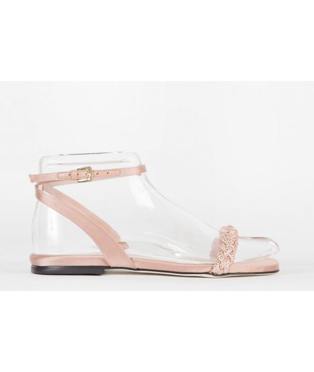 POLLINI Розовые кожаные сандалии, фото 6