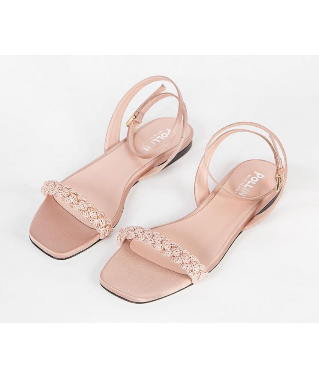 POLLINI Розовые кожаные сандалии, фото 2