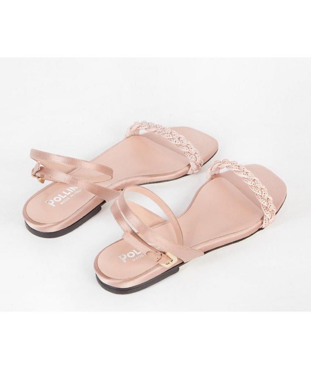POLLINI Розовые кожаные сандалии, фото 4