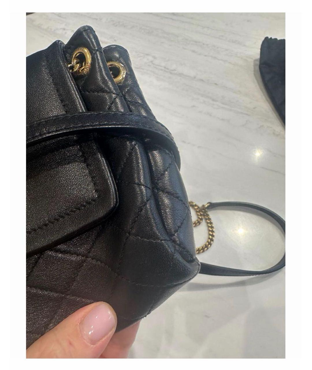 SAINT LAURENT Черная кожаная сумка через плечо, фото 5