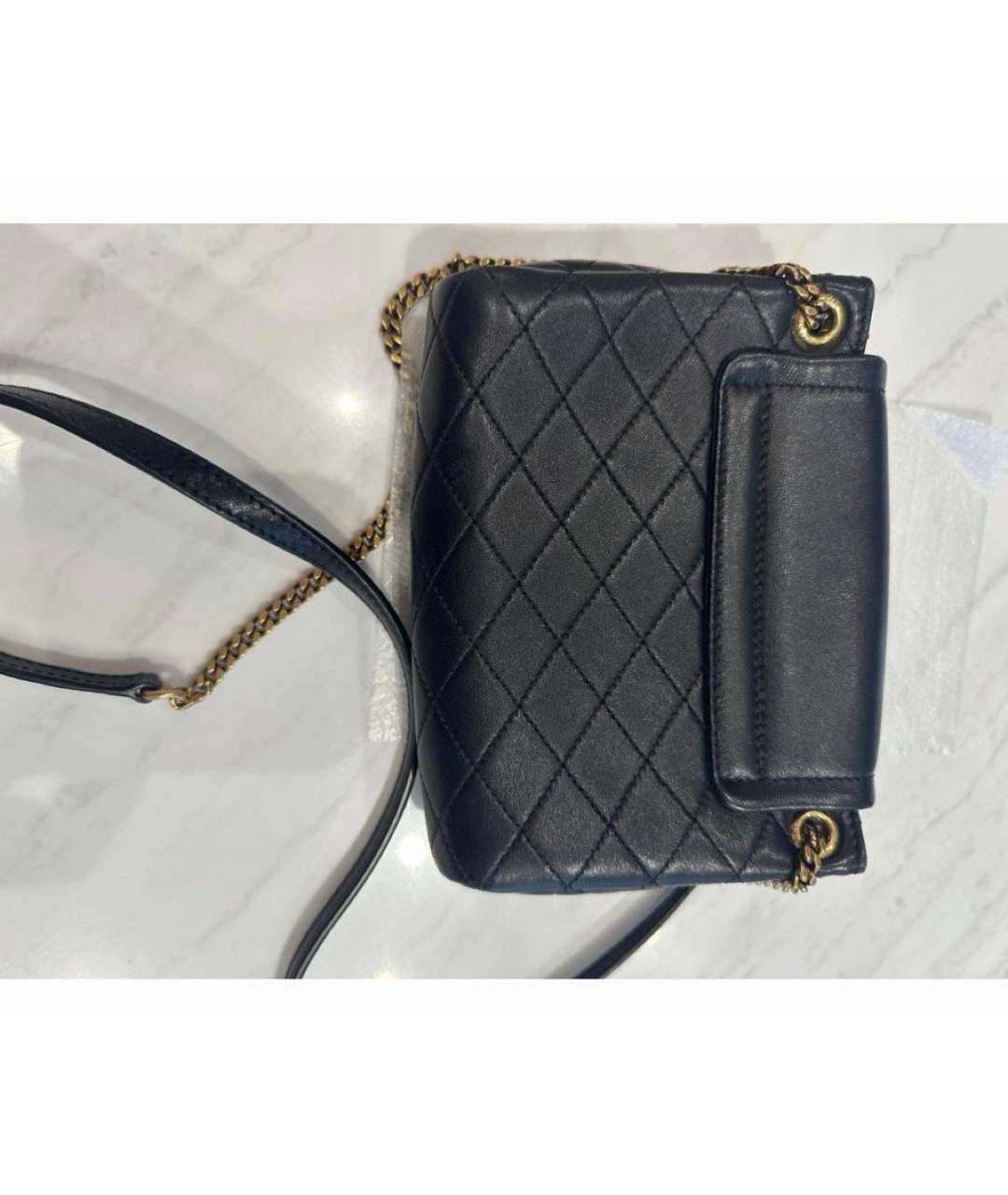 SAINT LAURENT Черная кожаная сумка через плечо, фото 3