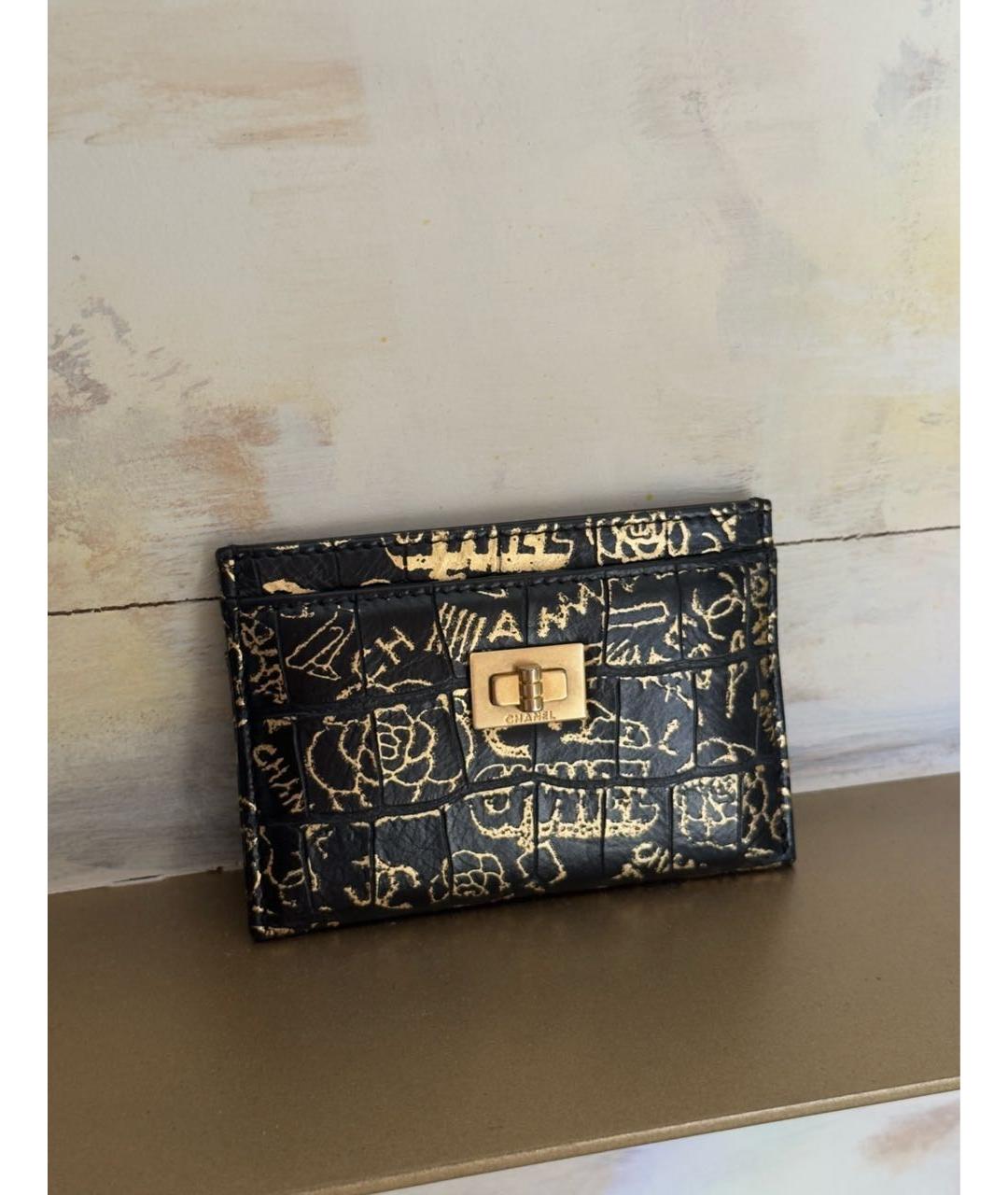 CHANEL Черный кожаный кардхолдер, фото 2
