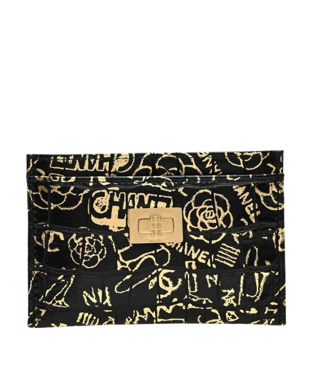 CHANEL Черный кожаный кардхолдер, фото 1